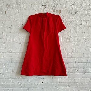 MINI ILANA DRESS POINSETTIA Red Short Sleeve Dress Size Small by STAUD